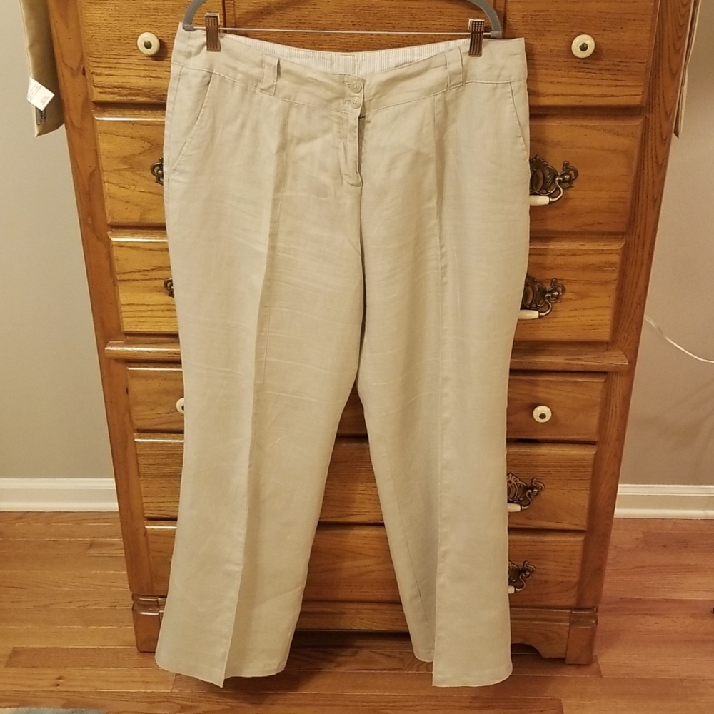 WILLI SMITH Linen Trousers with Belt Loops and Side Pockets